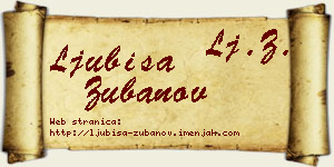 Ljubiša Zubanov vizit kartica